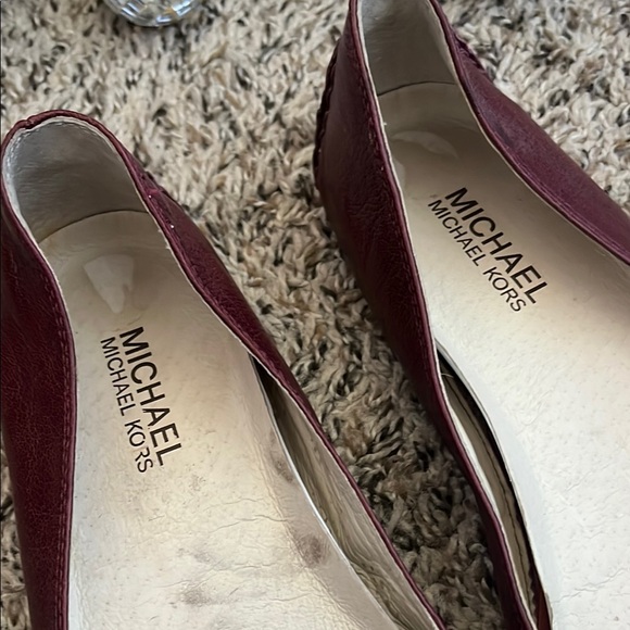 Michael Kors Women's Burgundy Flats - Picture 3 of 9
